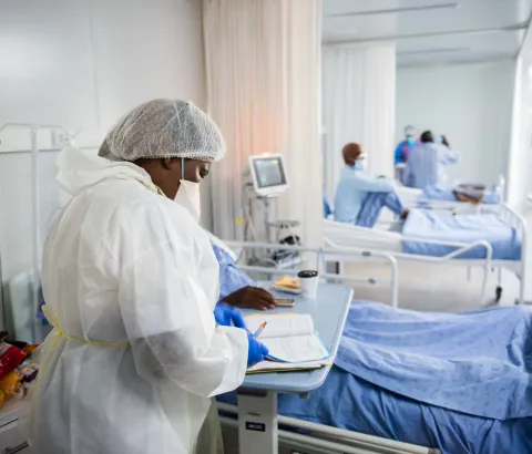 Field hospital at Ngwelezana Tertiary Hospital in northern KwaZulu-Natal in March 2021.