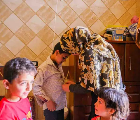 Moussa, type I diabetes patient, in MSF project in Arsal, Lebanon.