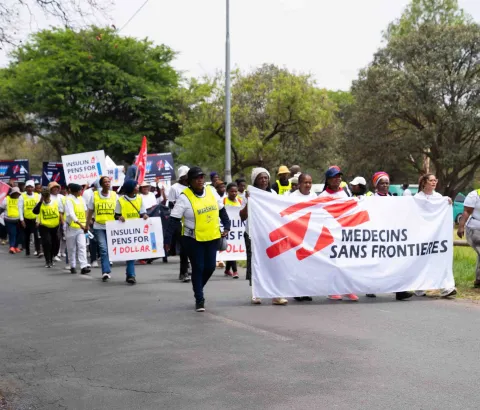 Images and videos from a picket in Johannesburg outside Novo Nordisk's office asking them to drop the price of insulin pens to $1, and to end the double standard on insulin pen supply.